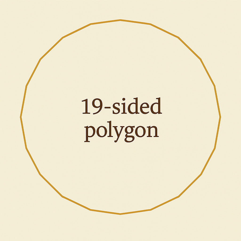 Regular 19-sided polygon